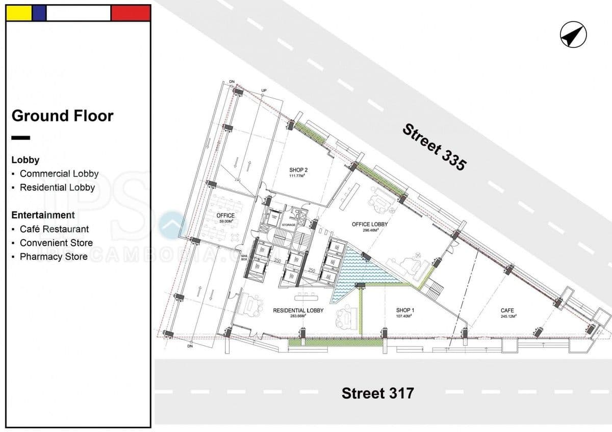 3 Office Sizes For Sale - Toul Kok, Phnom Penhの部屋