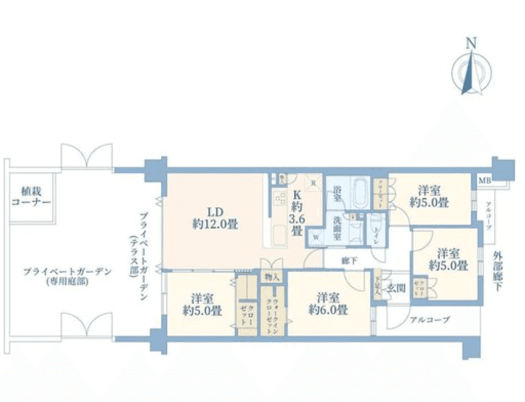 Duo Hills Minamimachida The Gardenのlayout