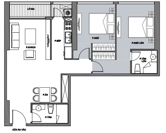 Vinhomes Central Park のType 5の間取り