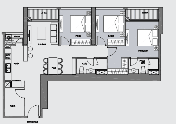 Vinhomes Central Park のType 8の間取り