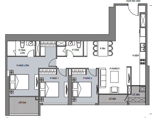 Vinhomes Central Park のType 10の間取り