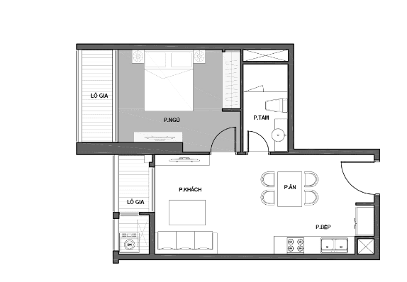 Vinhomes Central Park のType 2の間取り