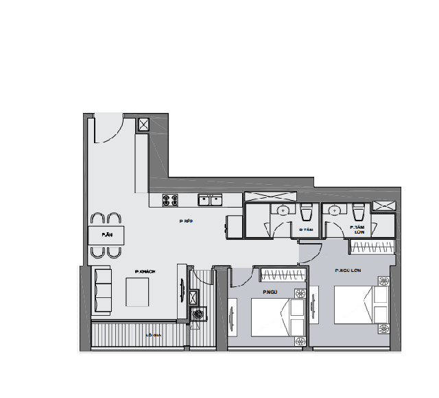 Vinhomes Central Park のType 4の間取り