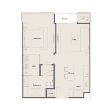 The Bangkok Thonglorの1Aの間取り