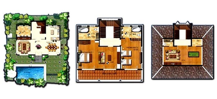 Furama VillasのRuby Villaの間取り