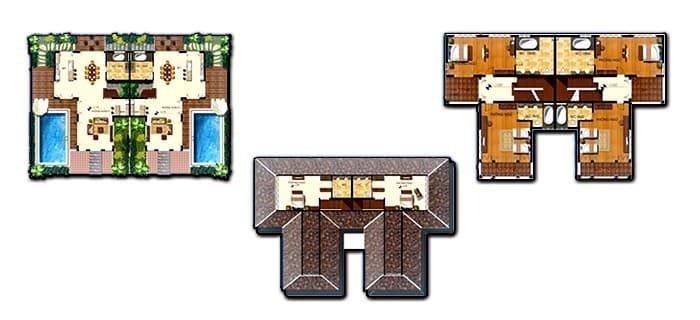 Furama VillasのSapphire Villaの間取り