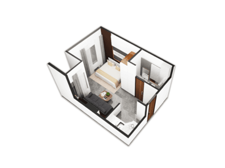 The Bliss ResidenceのType SAの間取り