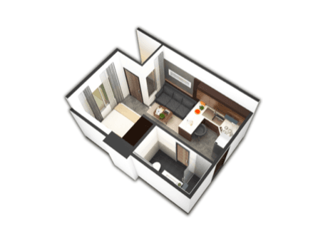 The Bliss ResidenceのType SBの間取り