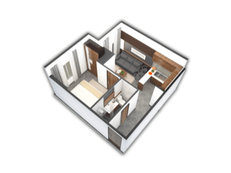 The Bliss ResidenceのType 1Aの間取り