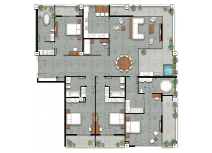 Urban Village IIの5 bedroom Penthouseの間取り