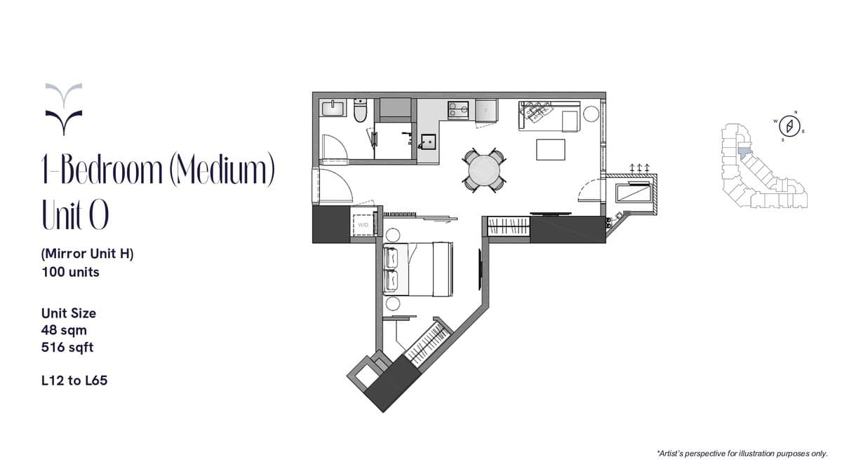 Layaの1bedの間取り