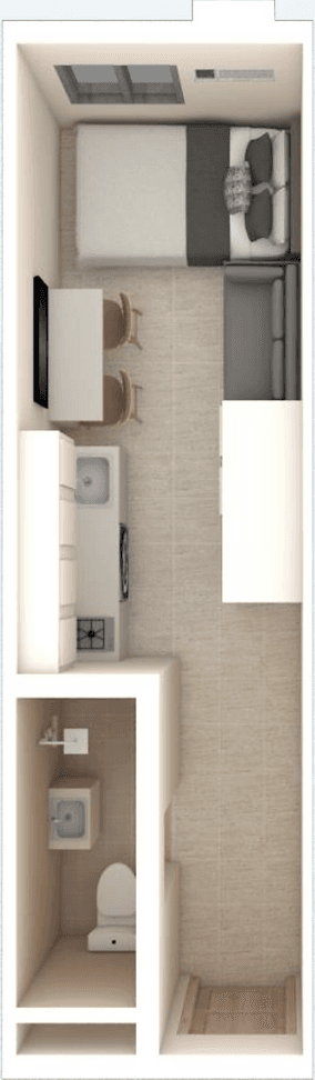 Calm ResidencesのSTUDIO UNITの間取り