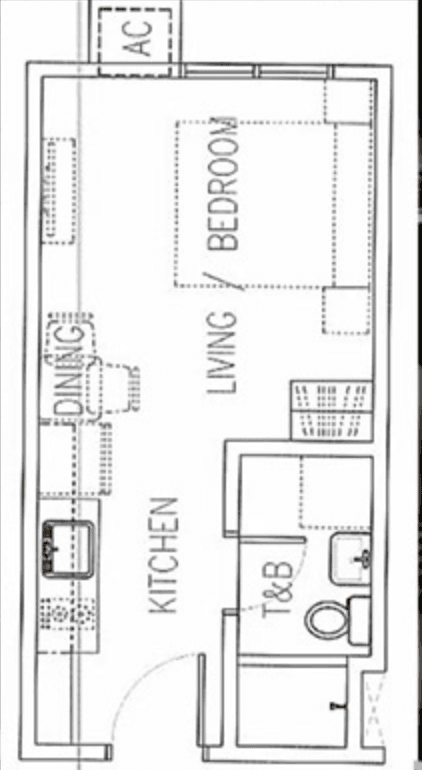 Cirrus のTYPICAL STUDIO UNITの間取り