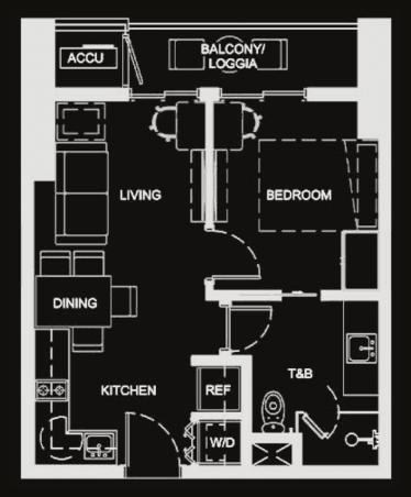 Le Pont Residences 2のPENTHOUSE (4BR)の間取り