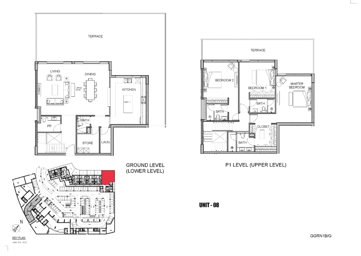 Golf Greensの3 Bedroomの間取り