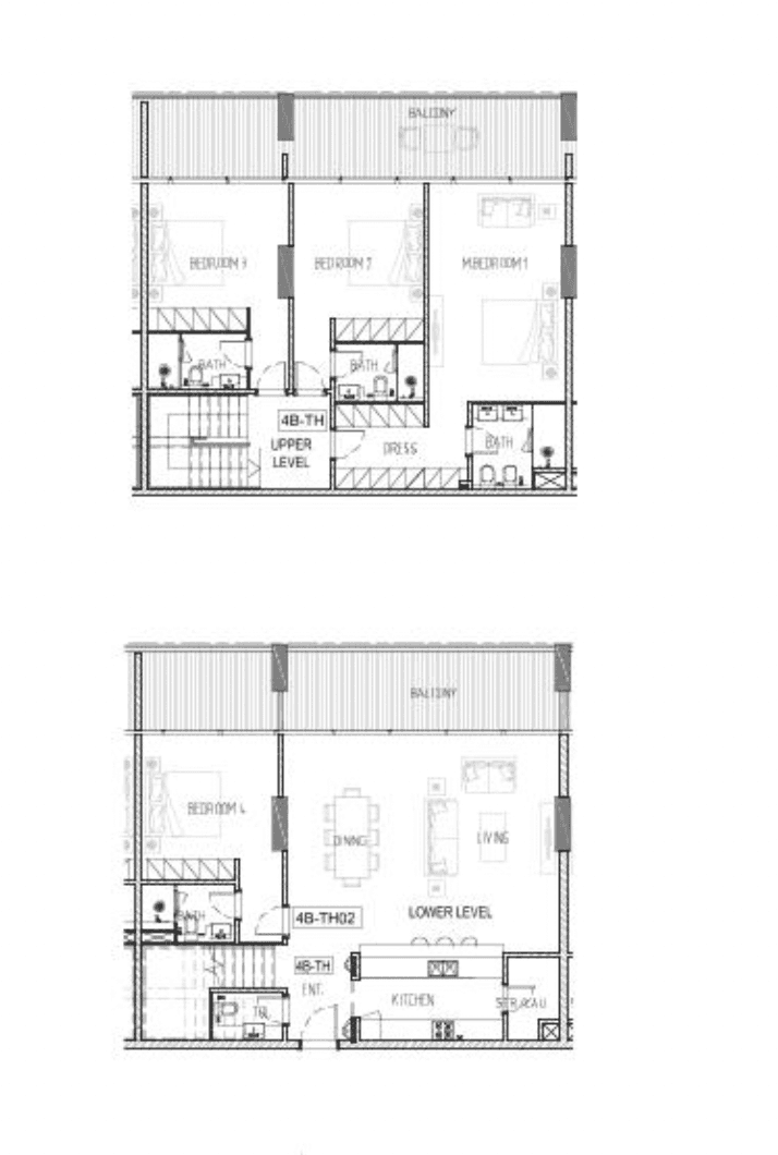 SAFA ONEの4 Bedroomの間取り