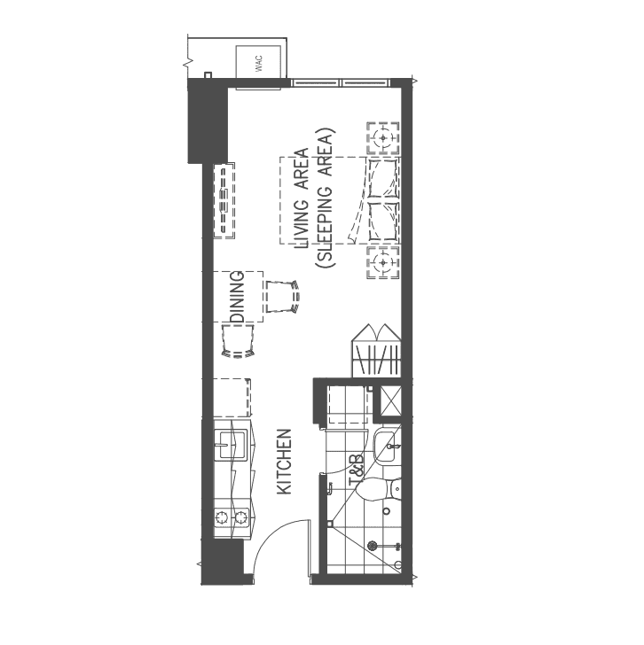 Alveo Solinea CebuのStudioの間取り